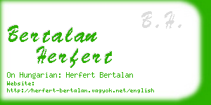 bertalan herfert business card